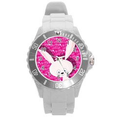 Easter Bunny  Round Plastic Sport Watch (l) by Valentinaart