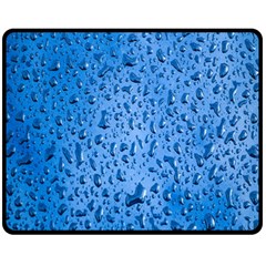 Water Drops On Car Double Sided Fleece Blanket (medium) 
