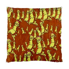 Cartoon Grunge Cat Wallpaper Background Standard Cushion Case (two Sides) by Nexatart