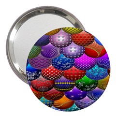Fun Balls Pattern Colorful And Ornamental Balls Pattern Background 3  Handbag Mirrors by Nexatart