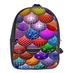 Fun Balls Pattern Colorful And Ornamental Balls Pattern Background School Bags (xl)  by Nexatart