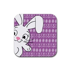 Easter Bunny  Rubber Square Coaster (4 Pack)  by Valentinaart