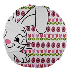 Easter Bunny  Large 18  Premium Round Cushions by Valentinaart