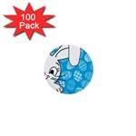 Easter bunny  1  Mini Buttons (100 pack)  Front
