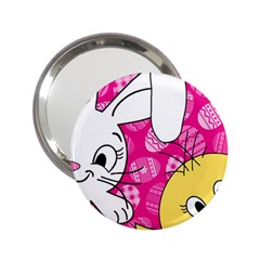 Easter Bunny And Chick  2 25  Handbag Mirrors by Valentinaart