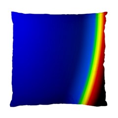 Blue Wallpaper With Rainbow Standard Cushion Case (two Sides) by Nexatart