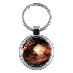3d Illustration Of A Mysterious Place Key Chains (round)  by Nexatart