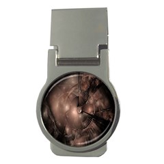 A Fractal Image In Shades Of Brown Money Clips (round)  by Nexatart