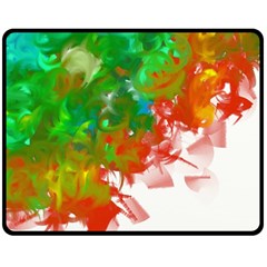 Digitally Painted Messy Paint Background Textur Double Sided Fleece Blanket (medium) 