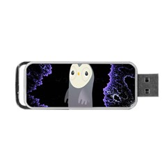 Fractal Image With Penguin Drawing Portable Usb Flash (one Side) by Nexatart