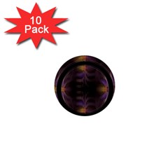 Wallpaper With Fractal Black Ring 1  Mini Buttons (10 Pack)  by Nexatart