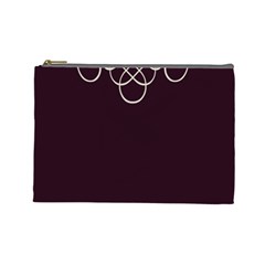 Black Cherry Scrolls Purple Cosmetic Bag (large) 
