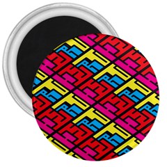Color Red Yellow Blue Graffiti 3  Magnets by Mariart