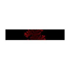 Dendron Diffusion Aggregation Flower Floral Leaf Red Black Flano Scarf (mini) by Mariart