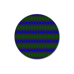 Diamond Alt Blue Green Woven Fabric Magnet 3  (round) by Mariart