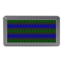 Diamond Alt Blue Green Woven Fabric Memory Card Reader (mini)
