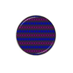 Diamond Alt Blue Purple Woven Fabric Hat Clip Ball Marker (10 Pack) by Mariart
