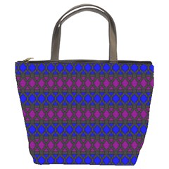 Diamond Alt Blue Purple Woven Fabric Bucket Bags by Mariart