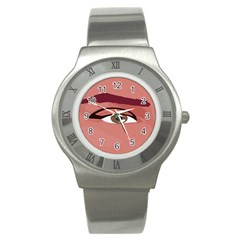 Eye Difficulty Red Stainless Steel Watch