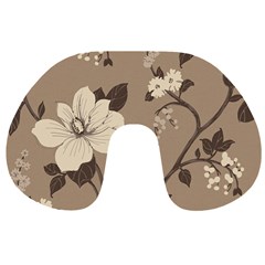 Floral Flower Rose Leaf Grey Travel Neck Pillows by Mariart