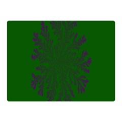 Dendron Diffusion Aggregation Flower Floral Leaf Green Purple Double Sided Flano Blanket (mini)  by Mariart
