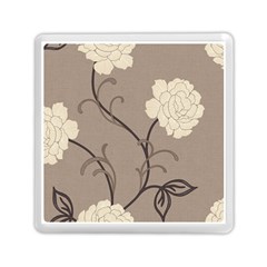 Flower Floral Black Grey Rose Memory Card Reader (square) 
