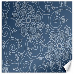 Flower Floral Blue Rose Star Canvas 12  X 12   by Mariart