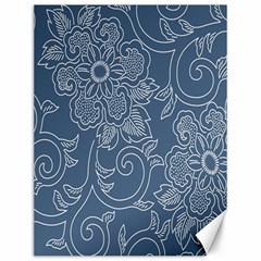 Flower Floral Blue Rose Star Canvas 12  X 16   by Mariart