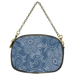Flower Floral Blue Rose Star Chain Purses (one Side) 