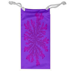 Dendron Diffusion Aggregation Flower Floral Leaf Red Purple Jewelry Bag by Mariart