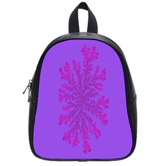 Dendron Diffusion Aggregation Flower Floral Leaf Red Purple School Bags (small)  by Mariart