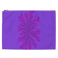 Dendron Diffusion Aggregation Flower Floral Leaf Red Purple Cosmetic Bag (xxl)  by Mariart