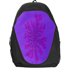 Dendron Diffusion Aggregation Flower Floral Leaf Red Purple Backpack Bag by Mariart