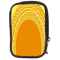 Greek Ornament Shapes Large Yellow Orange Compact Camera Cases