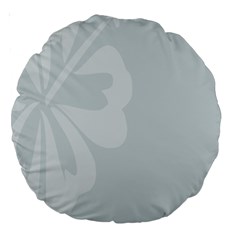 Hibiscus Sakura Glacier Gray Large 18  Premium Round Cushions by Mariart