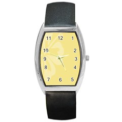 Hibiscus Custard Yellow Barrel Style Metal Watch by Mariart