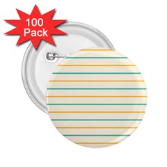 Horizontal Line Yellow Blue Orange 2 25  Buttons (100 Pack) 
