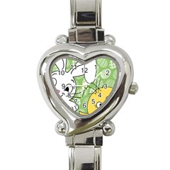 Easter Bunny And Chick  Heart Italian Charm Watch by Valentinaart