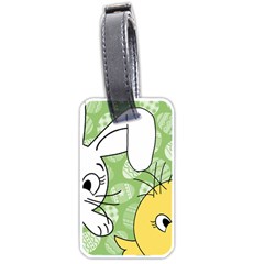 Easter Bunny And Chick  Luggage Tags (one Side)  by Valentinaart