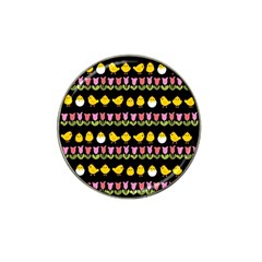 Easter - Chick And Tulips Hat Clip Ball Marker (10 Pack) by Valentinaart