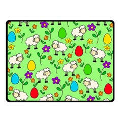 Easter Lamb Double Sided Fleece Blanket (small)  by Valentinaart