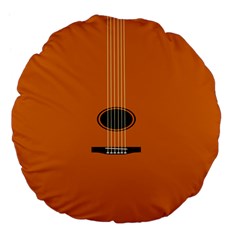 Minimalism Art Simple Guitar Large 18  Premium Flano Round Cushions by Mariart
