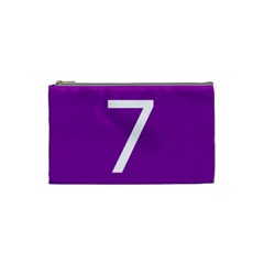Number 7 Purple Cosmetic Bag (small) 