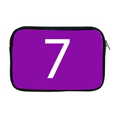 Number 7 Purple Apple Macbook Pro 17  Zipper Case by Mariart