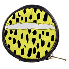 Leopard Polka Dot Yellow Black Mini Makeup Bags by Mariart