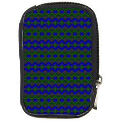 Split Diamond Blue Green Woven Fabric Compact Camera Cases by Mariart