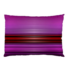 Stripes Line Red Purple Pillow Case (two Sides)