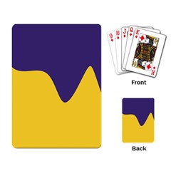 Purple Yellow Wave Playing Card