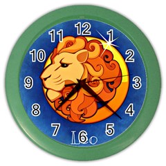 Zodiac Leo Color Wall Clocks