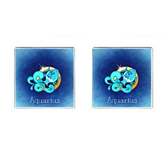 Zodiac Aquarius Cufflinks (square)